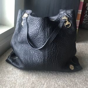 Vince Camuto Tote - Black leather, gold hardware